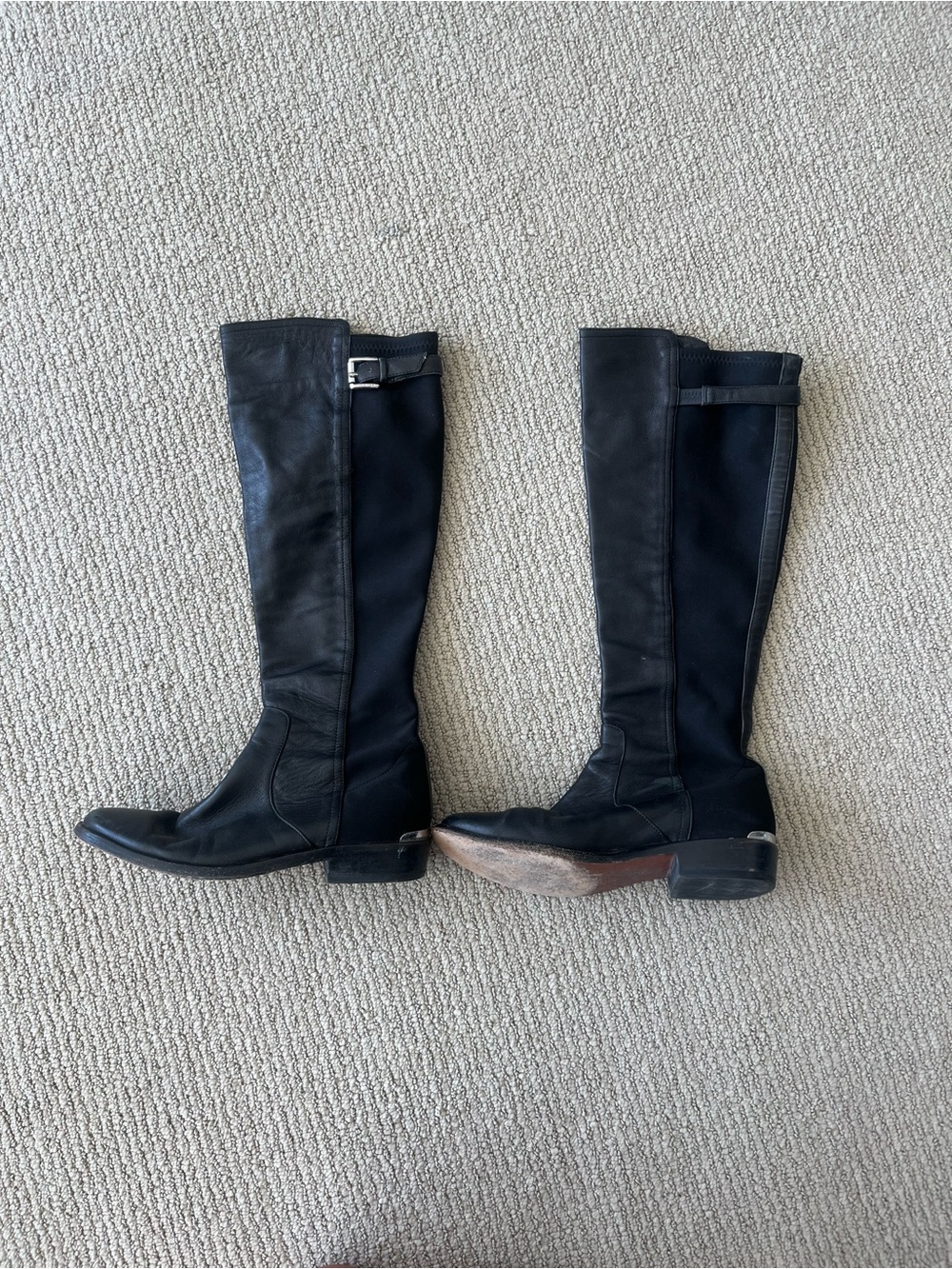 Coach Black Leather Over-the-Knee Riding Boots